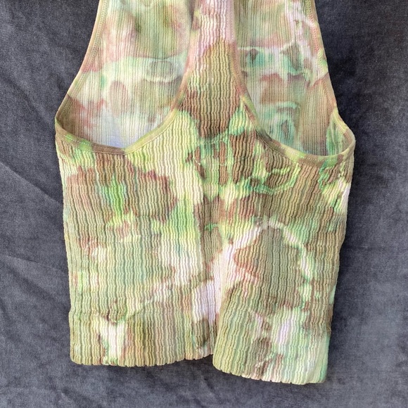 Free People Custom Tie Dye Ribbed Racerback Bralette 🌵xs/s - Picture 5 of 7